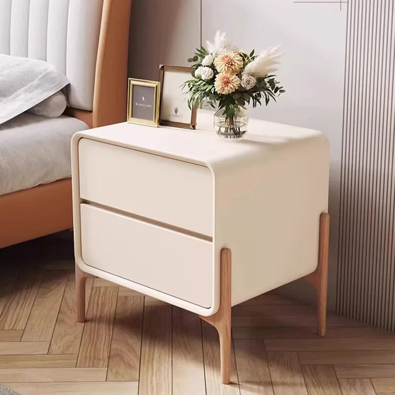 Minimalist Storage Night Table - Modern Nordic Luxury Bedroom Furniture with Trendy Drawer