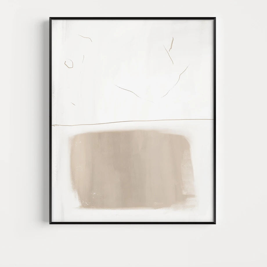 Boho Beige Abstract Geometric Wall Art – Canvas Painting, Modern Gallery Nordic Poster, Print for Interior Home Decoration