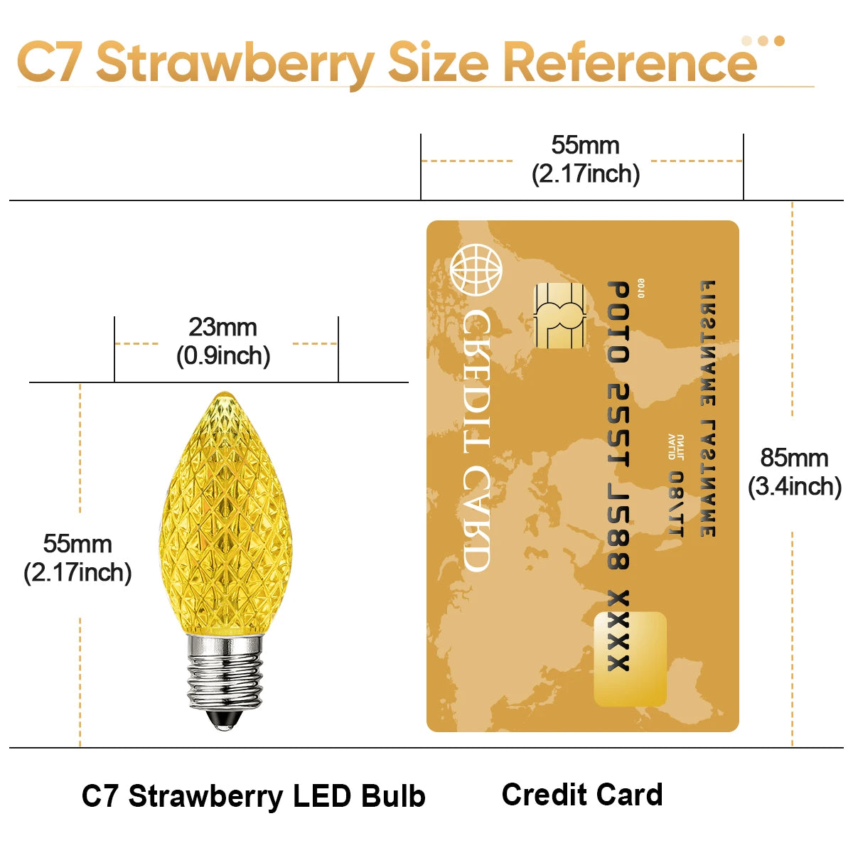 Strawberry C7 Led Lights Bulb 110v 220V 0.6W E12 Street Garland Replaceable Plastic Colorful Christmas New Year Decoration Light