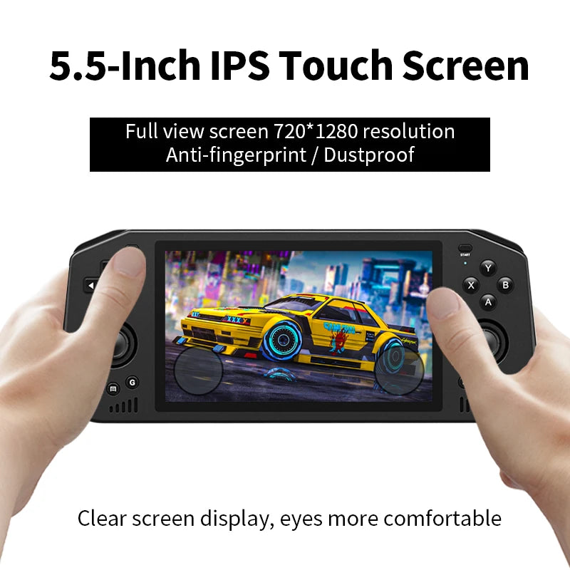 Powkiddy X28 Handheld Retro Game Console - Android 11, Unisoc Tiger T618, 5.5 Inch Touch IPS Screen