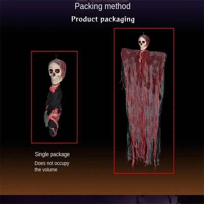 10PCS Scary Hanging Ghost Skull Decorations | Grim Reaper Skeleton Props for Halloween Party| Diy skeleton props for Halloween party