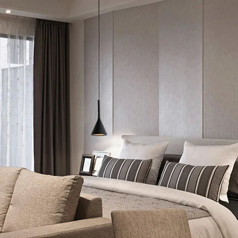 Modern LED Pendant Lights - Black & White E27 Hanging Lamp for Kitchen, Bedroom, Dining Room, and Home Chandelier