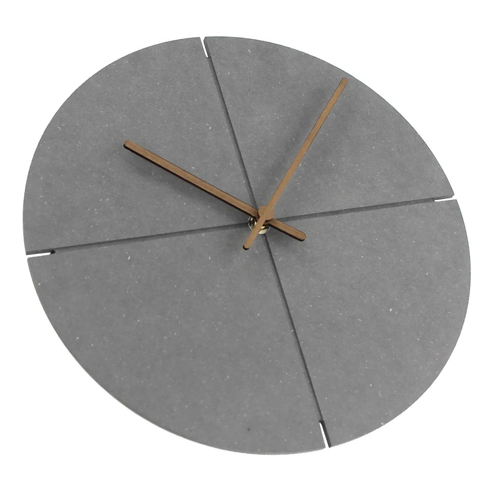 Black Mute Wall Clock – Nordic Minimalist Wooden Design, Elegant, for Living Room, Kitchen, Home Decoration