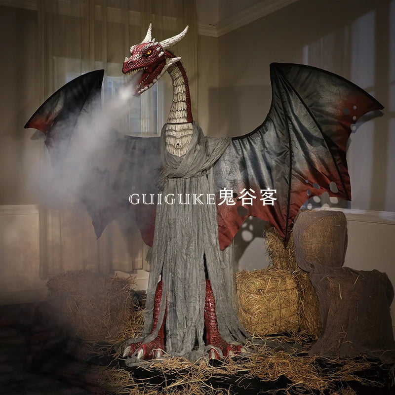 Halloween haunted house large decorative props electric machinery dinosaur zombie ghost witch secret room nightclub decorations