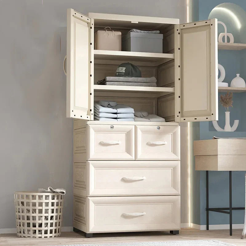Plastic Wardrobe Closet - Baby Cupboard, Bedroom Storage Cabinet, Closet Organizer, Placard Chest, Guarda RoupaÂ