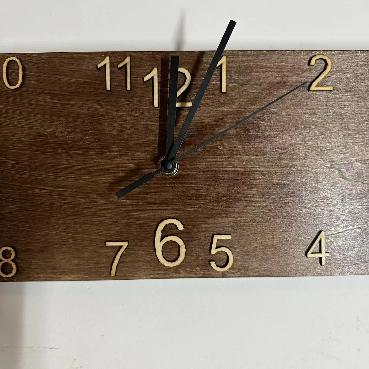 Retro Rectangular Wooden Wall Clock – Creative Home Decoration, Quartz Wall Hanging Watch for Living Room and Office