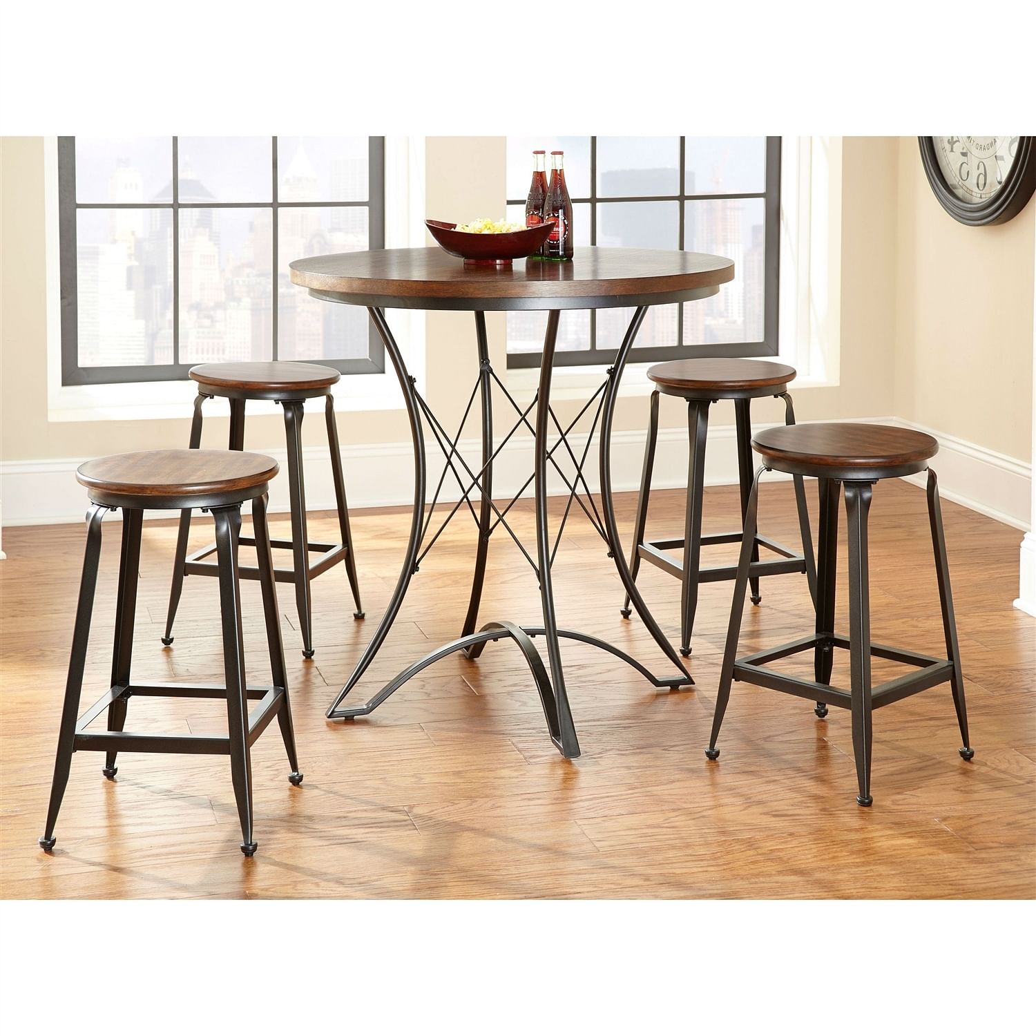 Round 36-inch Counter Height Kitchen Dining Table - Free Shipping