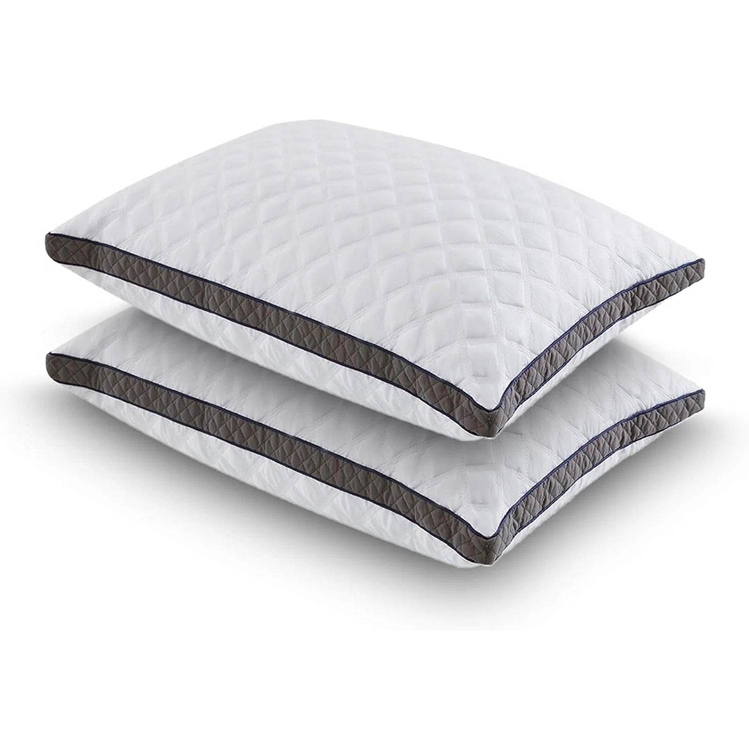 Set of 2 Standard Shredded Memory Foam Polyester Pillow with Removeable Cover - Free Shipping
