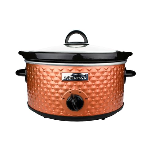Brentwood 3.5 Quart Diamond Pattern Slow Cooker in Copper - Free Shipping