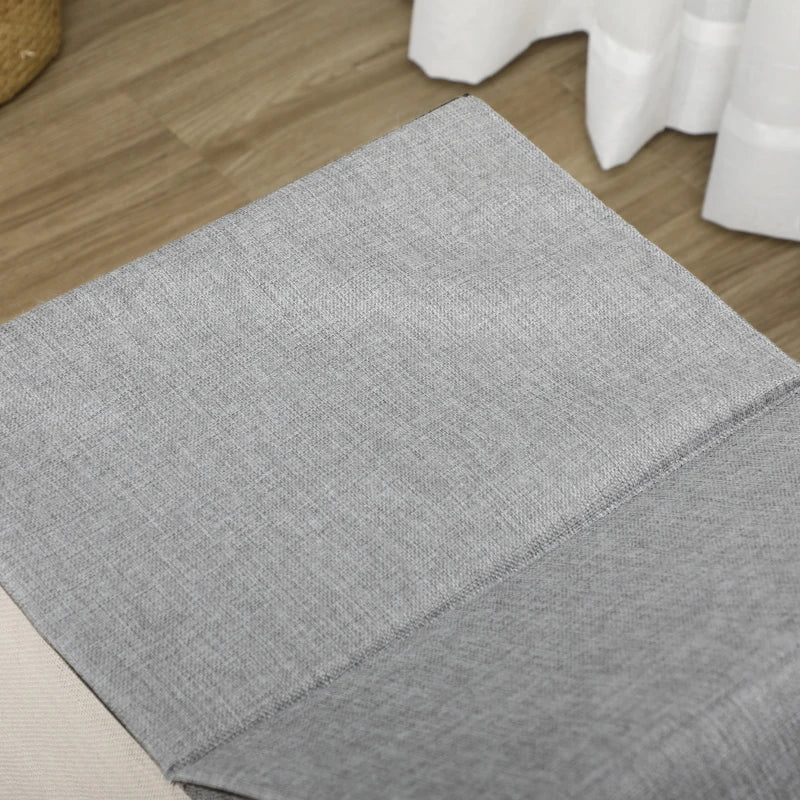 Large Cat Bed for Indoor, Cat House Hideaway with Soft Cushion, Scratching Pad, Dangling Ball, Dual Entrances, Grey