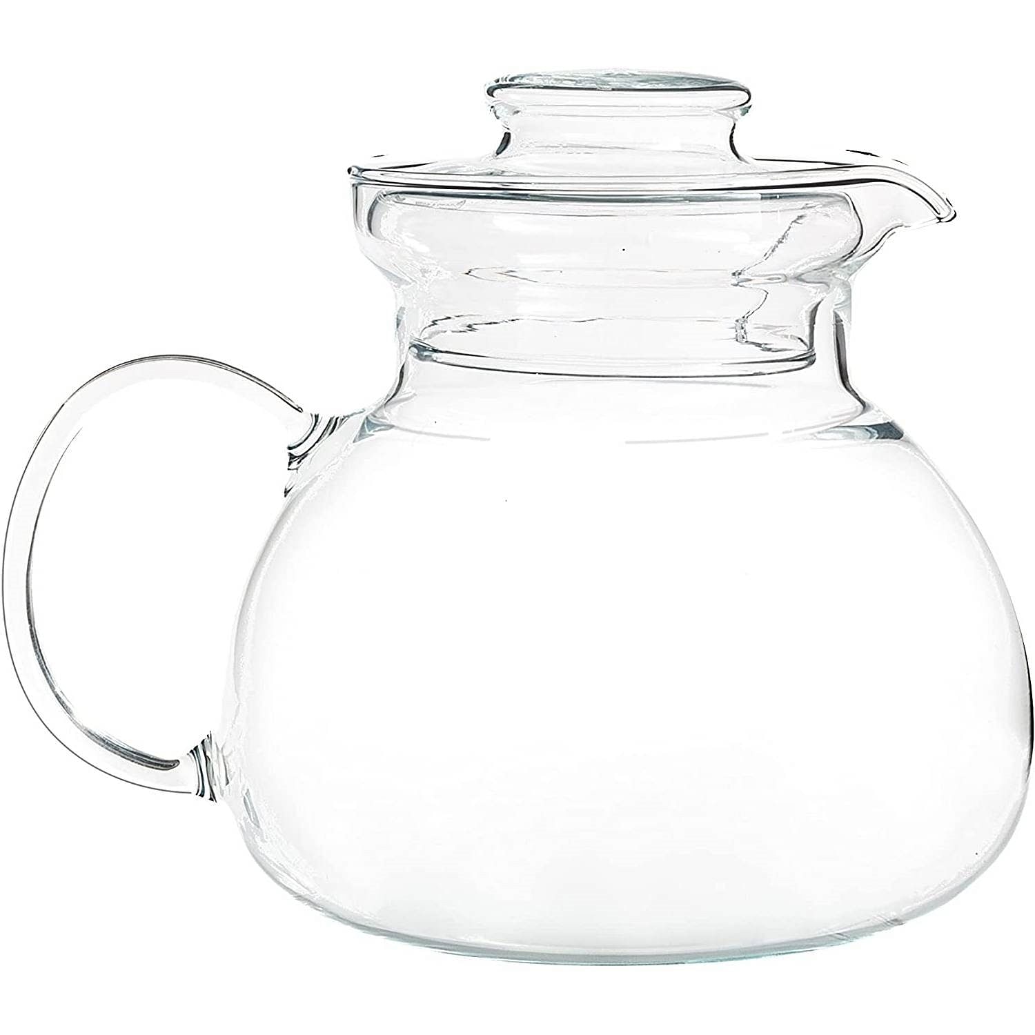 1.5 Quart Stovetop Clear Glass Teapot Kettle with Lid - Microwave Safe - Free Shipping