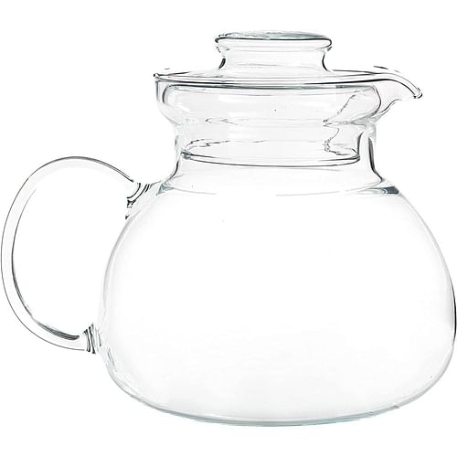 1.5 Quart Stovetop Clear Glass Teapot Kettle with Lid - Microwave Safe - Free Shipping