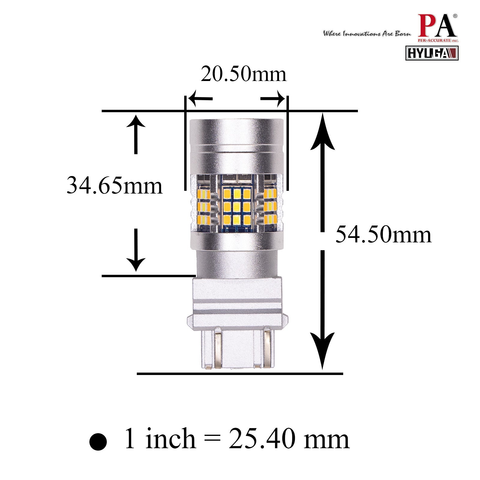 Fit For 1999-2004 Ford Mustang GT 3157 custom LED Front Turn Signal CANBUS Error Free White Amber | G54 Series HYUGA (Pack of 2)