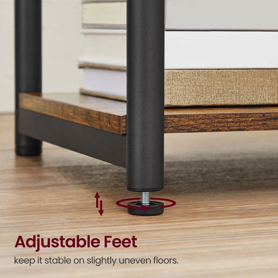 Set of 2 Nightstand End Tables with Charging Station – Features 2 USB PortsÂ