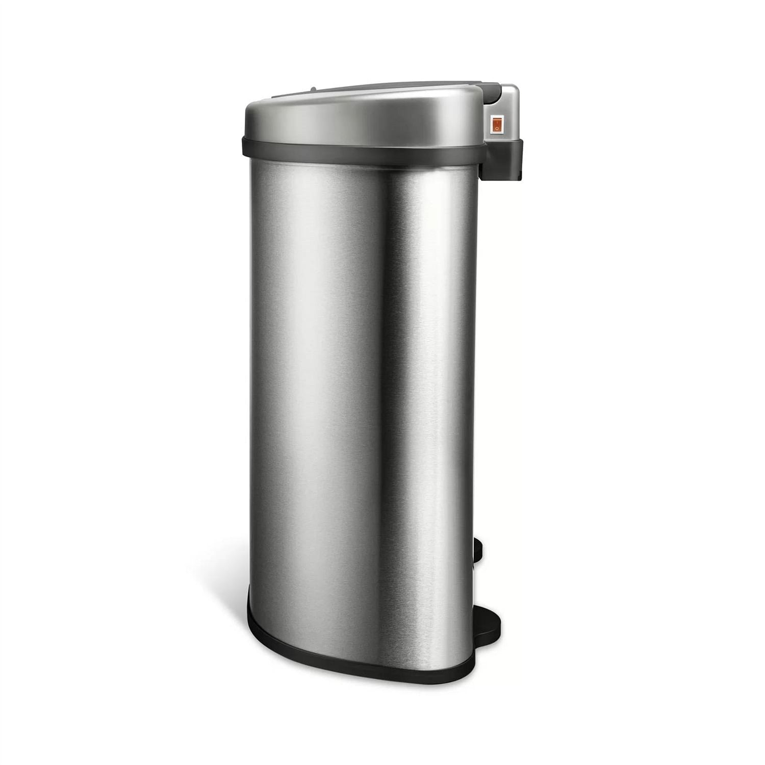 Dual Stainless Steel 18-Gallon Trash Can Recycle Bin with Motion Sensor Lid - Free Shipping