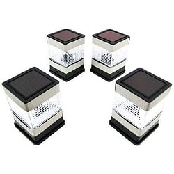 Set of 4 Solar Powered Deck or Post Cap LED Lights - Free Shipping
