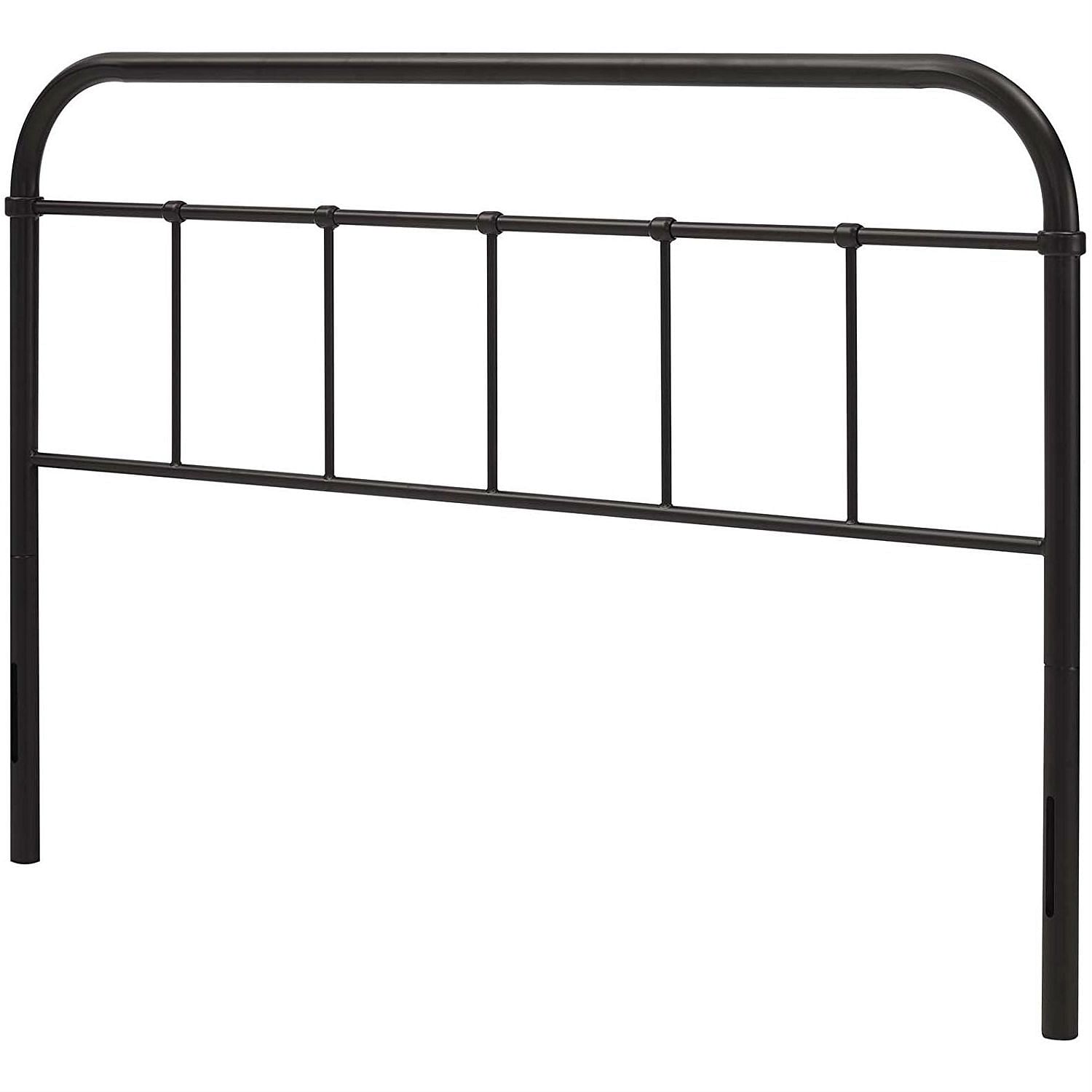 Full size Vintage Dark Brown Metal Headboard with Rounded Corners - Free Shipping
