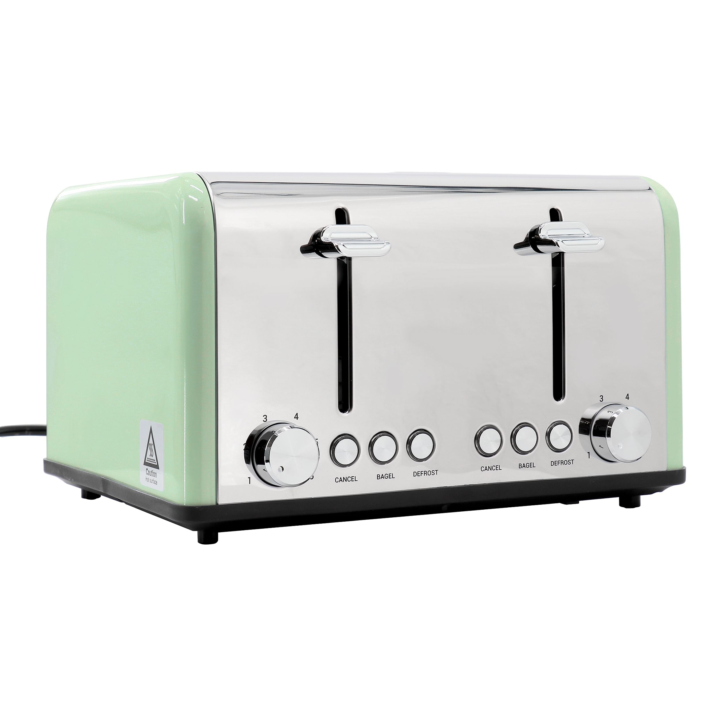 Redmond 4-Slice Extra Wide Slot 1650W Stainless Steel Toaster in Moss Green - Free Shipping