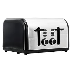 Redmond 4-Slice Wide Slot 1400W Stainless Steel Toaster in Black - Free Shipping