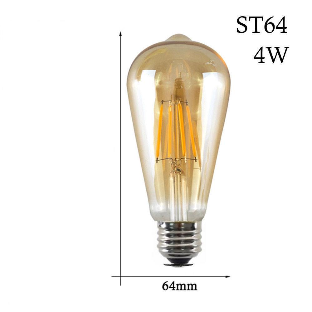 ST64 E26 LED Edison Light Bulb 4W Warm White Vintage Bulbs Dimmable ~1044