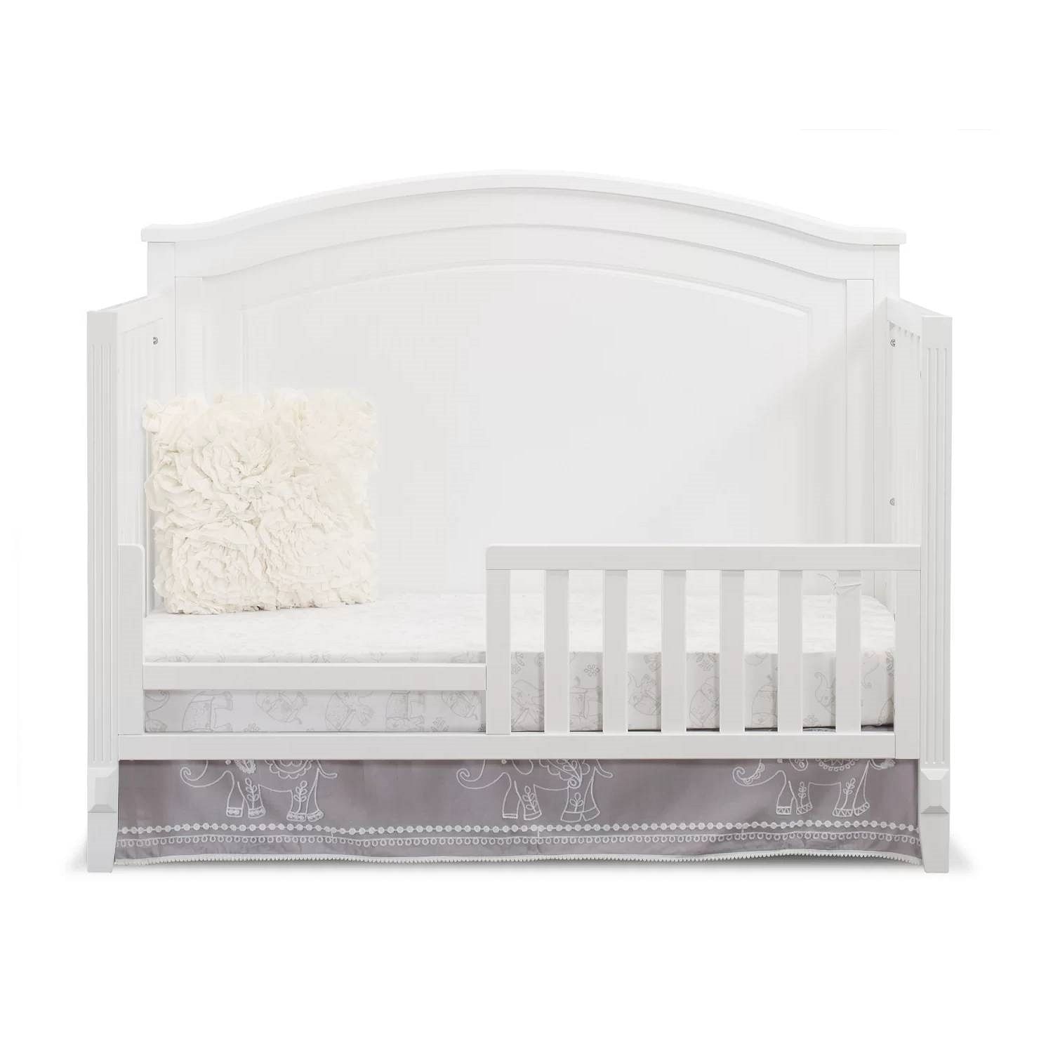 SF Home Solid Wood Toddler Bed Rail in White Finish - Crib Sold Separately - Free Shipping