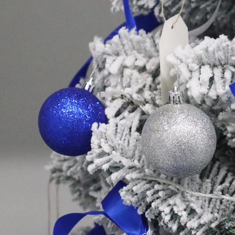 24Pcs Christmas Balls Ornaments Christmas Tree Decoration Shatterproof Hanging Ball Holiday Home Party Decor Shiny Plastic Balls