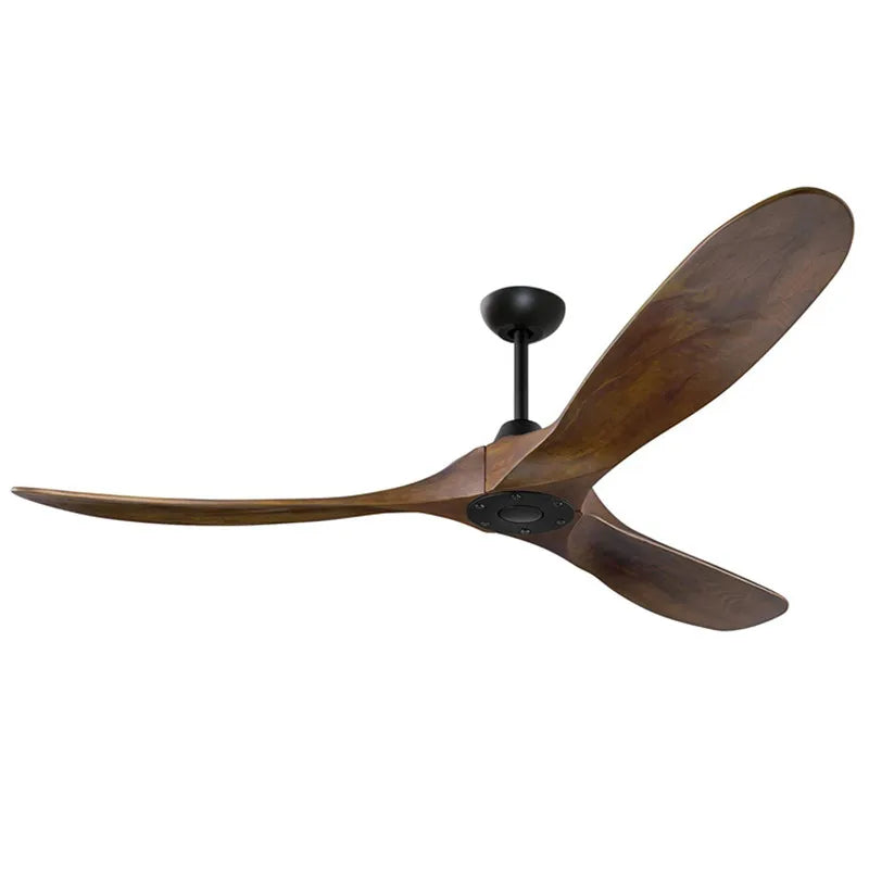 42/52/60/70 Inch Wooden Blade DC Ceiling Fan – 85V-260V Motor, Decorative, with Remote Control, Free Shipping