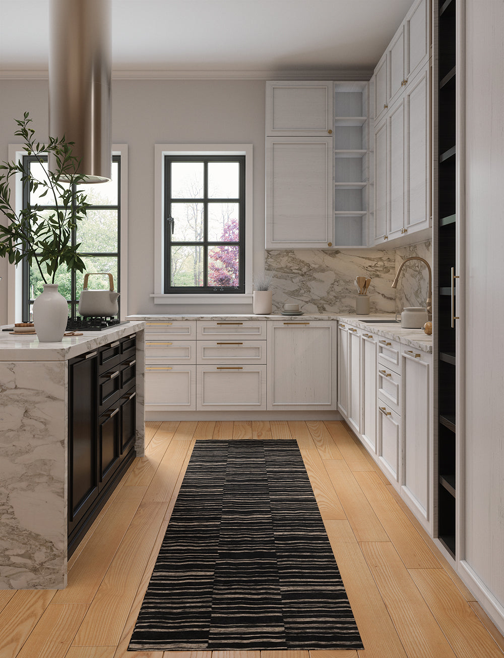 Sahara Black & Natural Rug