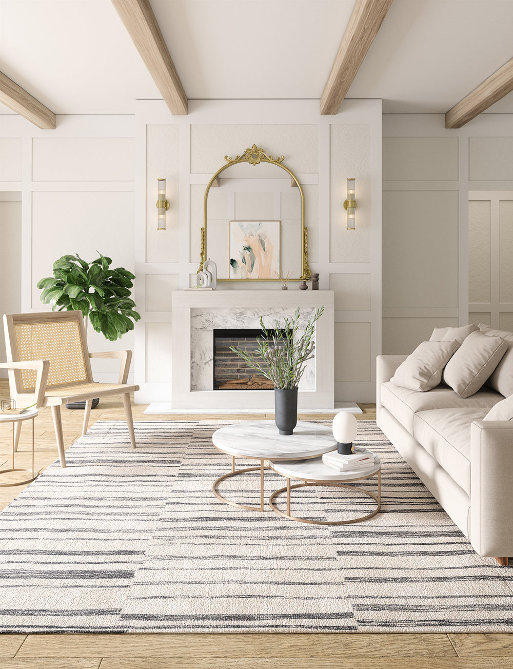 Sahara Ivory Grey Rug