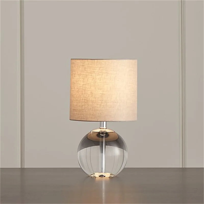RONIN Dimmer Table Light – Contemporary Simple Desk Lamp with Round Crystal LED for Home Bedroom Decoration