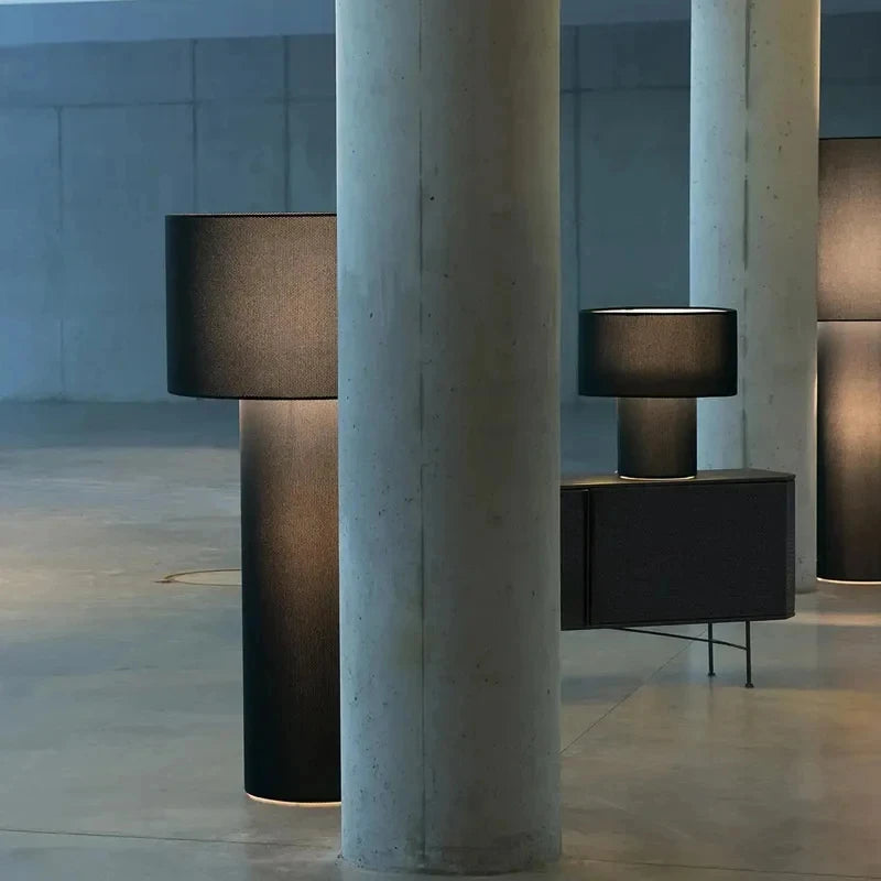 Nordic LED Floor Lamp - Fabric Tubular Post Modern Standing Light for Living Room, Bedroom, Sofa Corner, Bedside