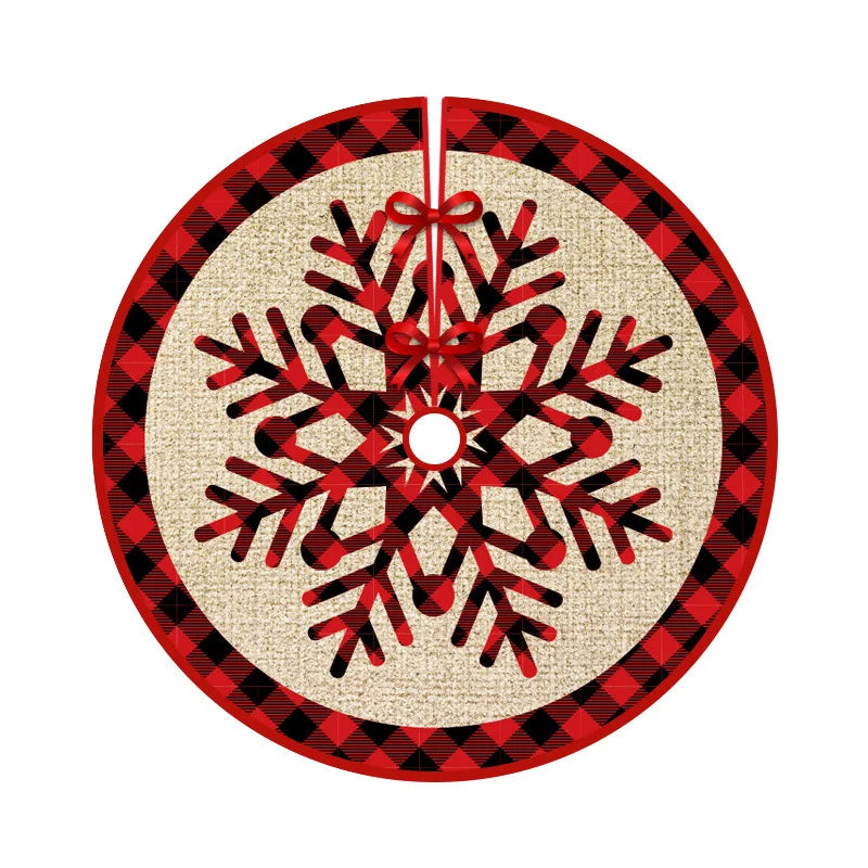 90cm Christmas Tree Skirt Tree Xmas Gift  New Year Party and Holiday Decorations Bright-Colored Tree Mat Base Festive Atmosphere