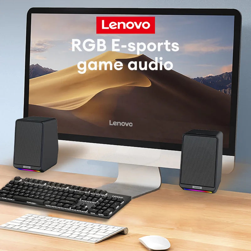 Choice Original Lenovo TS38 Wired Desktop Speakers – 3.5mm USB Sound Bar, Loudspeakers, Music Stereo Surround for Computer