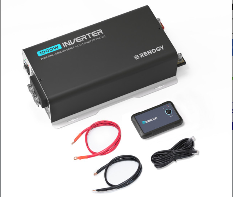 PUH - 12V 1000W Pure Sine Wave Inverter with UPS Transfer Switch and Built-in