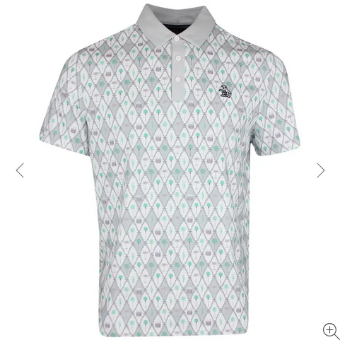 **Cocktail Lattice Print Polo