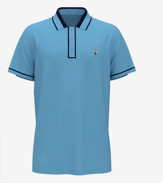 Ribbed "Earl" Block Short Sleeve Polo