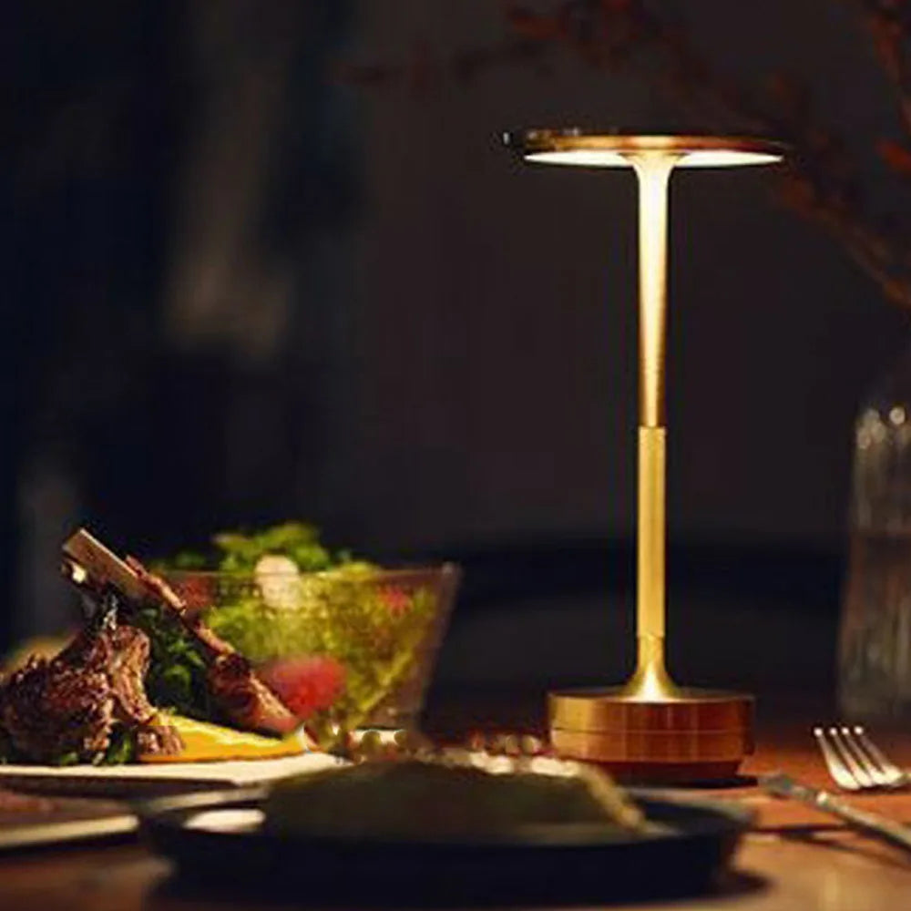 Rechargeable LED Table Lamp with Touch Switch - USB-C Charging Desk Lamp for Bedroom and Restaurant