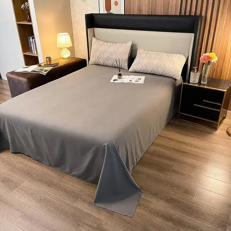 Queen Bedding Set - King Size Gray Bed Sheet Set, Bedroom Decor, Double Size Bed Linen, Euro Geometric Duvet Cover
