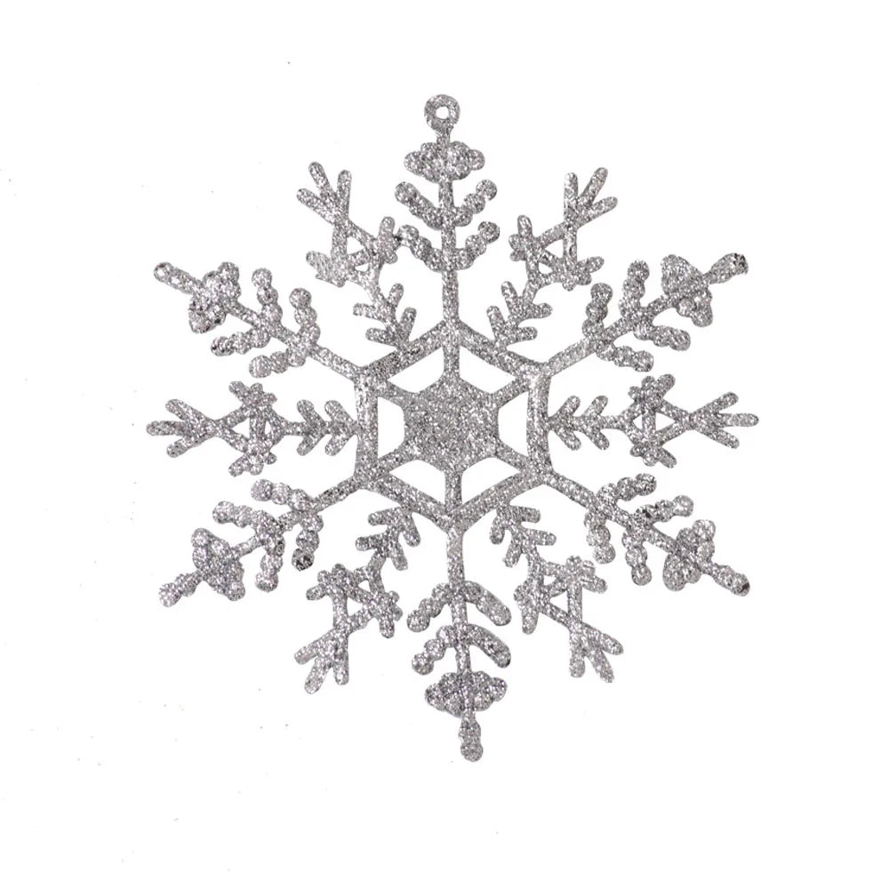 12pcs/lot Christmas Fake Snowflakes Xmas Tree Hanging Ornament Simulation Ice Winter Party Christmas New Year Decoration Icicle