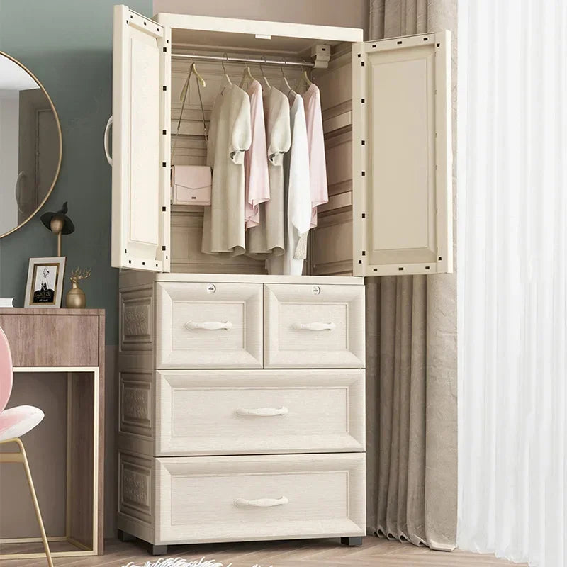 Plastic Wardrobe Closet - Baby Cupboard, Bedroom Storage Cabinet, Closet Organizer, Placard Chest, Guarda RoupaÂ