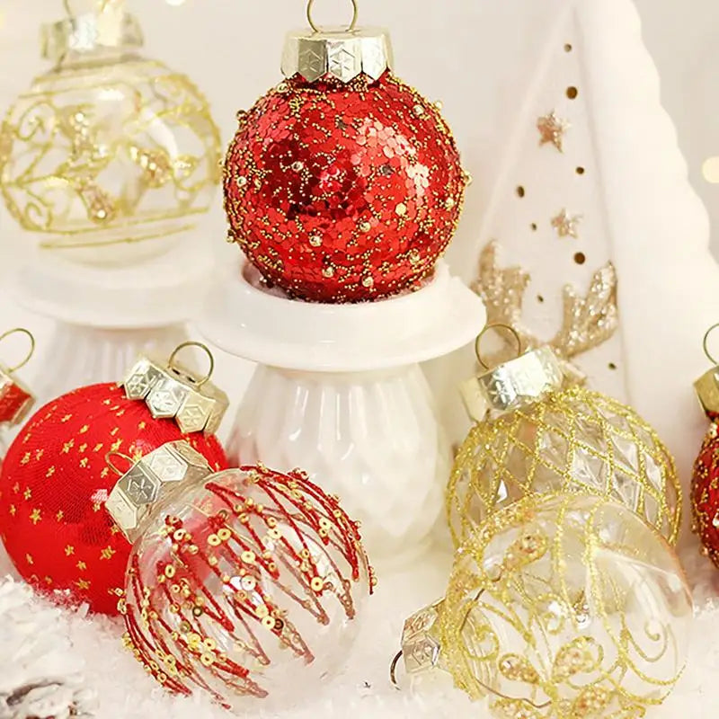 25pcs Black Gold Christmas Balls Decoration Garden Home Christmas Tree Ornaments Hanging Pendant Xmas Decor New Year Navidad