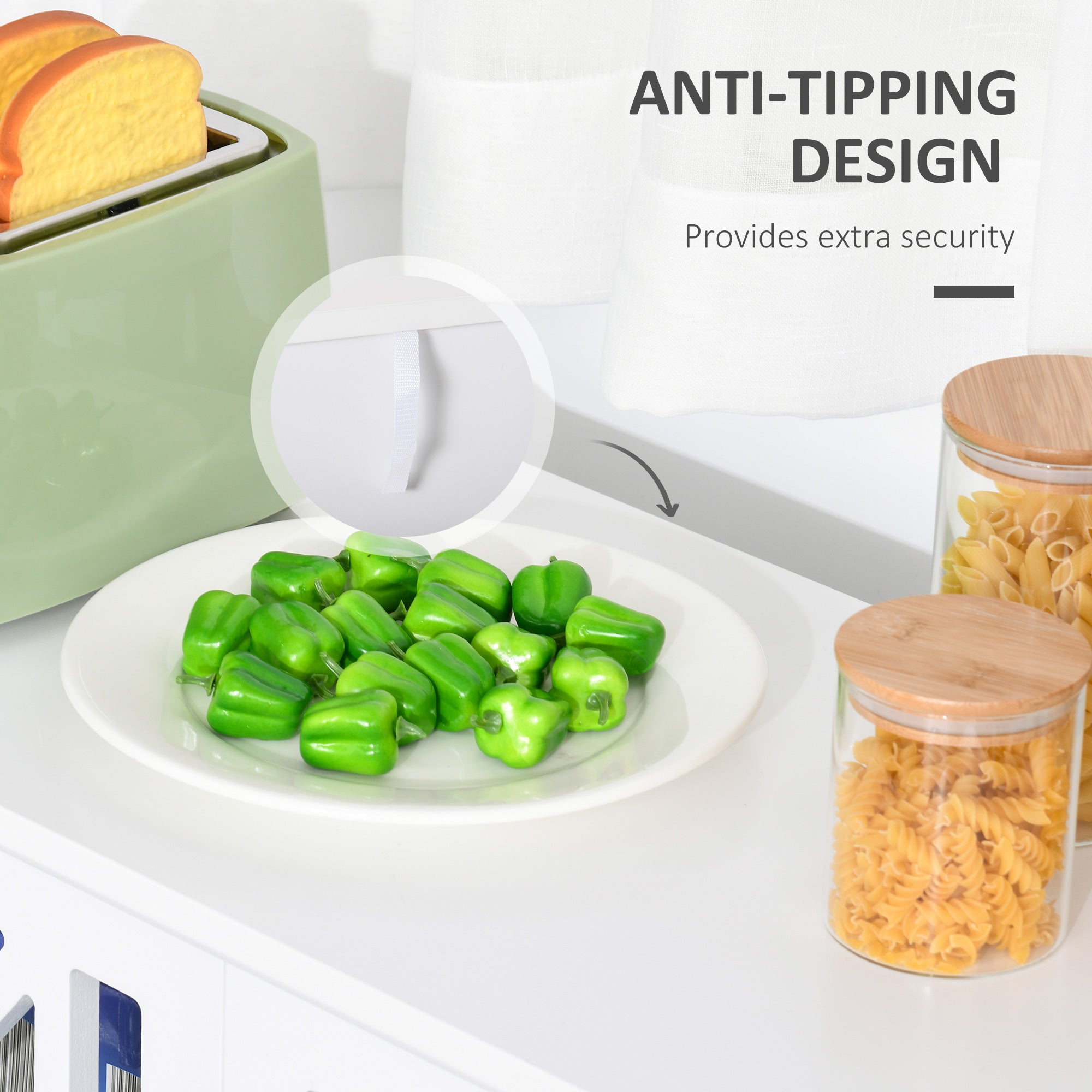 HOMCOM Modern Storage Cabinet with Fretwork Doors Shelf White Freestanding Sideboard Buffet for Contemporary Dining Living Room