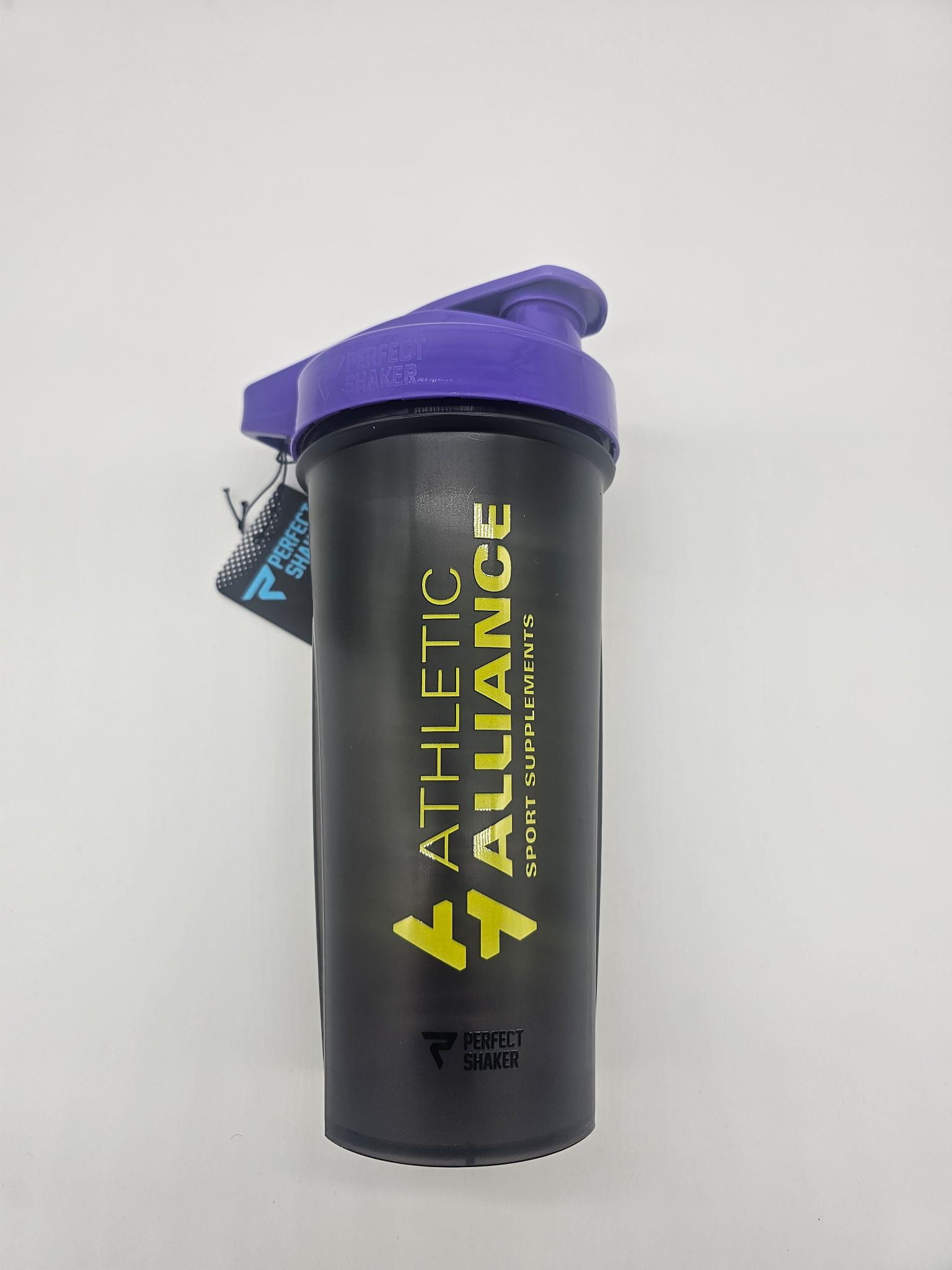 Athletic Alliance Sport Shaker 828ml Black with Purple Lid