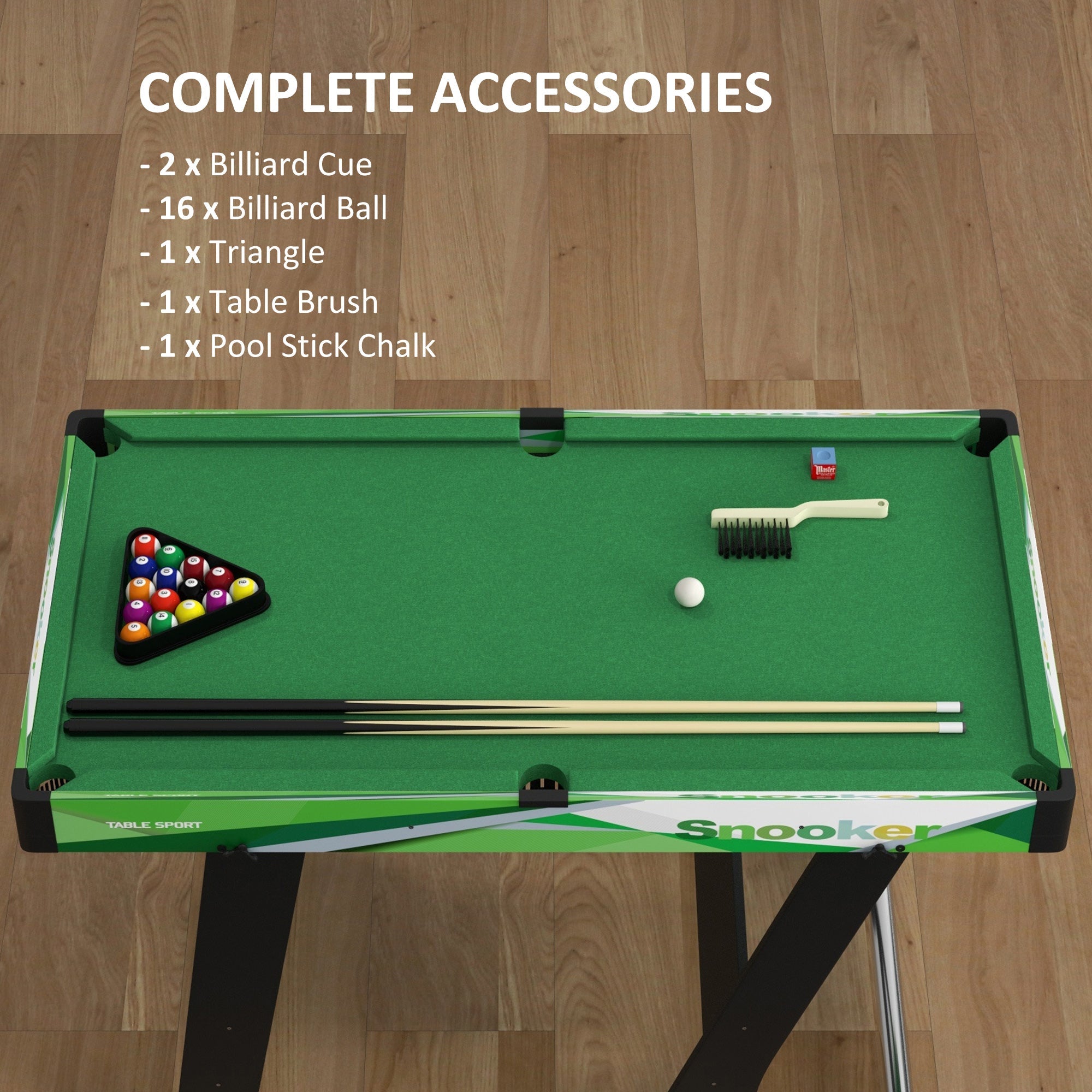 Soozier Mini Pool Table Set 41" Folding Billiard Table with Accessories for Kids Adults Green