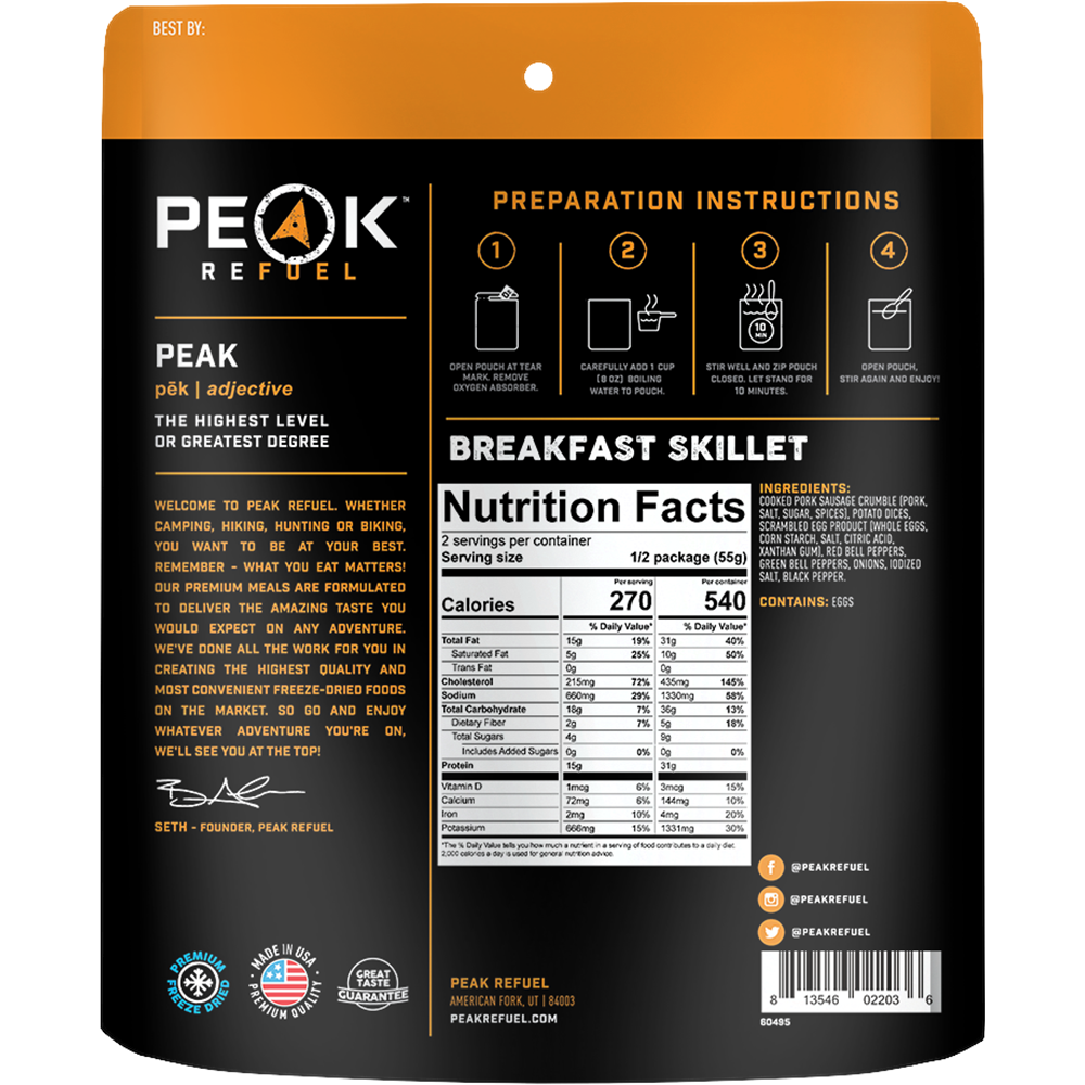 Peak Refuel Breakfast Skillet Meal