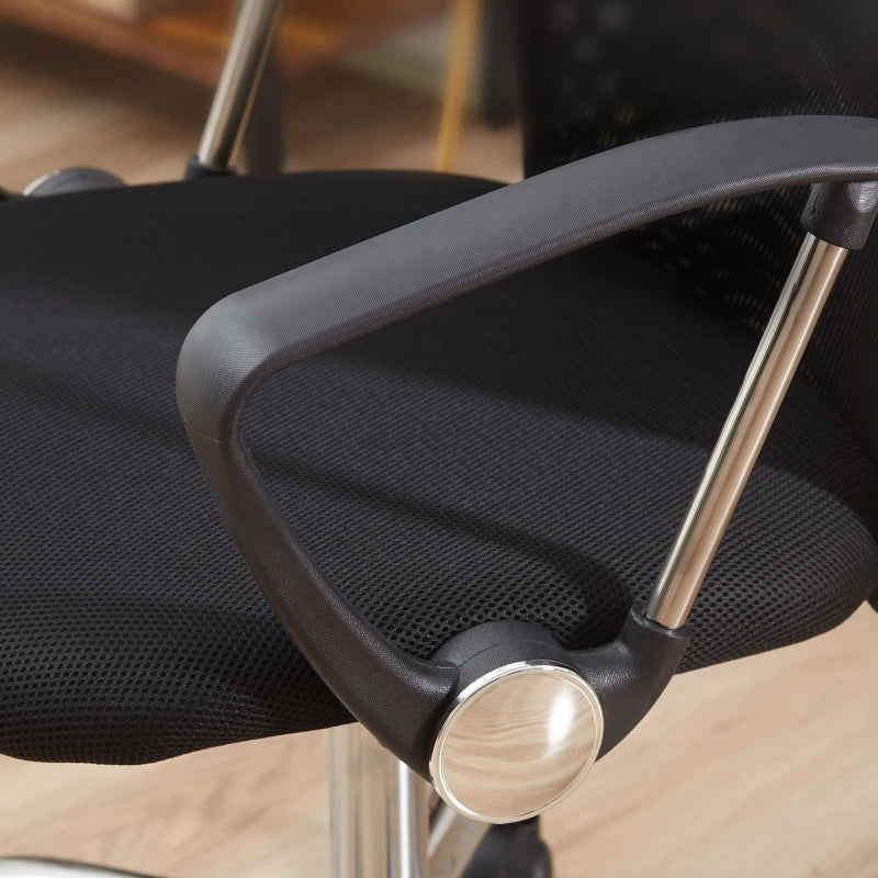 Ergonomic Mesh Office Chair, High Back Computer Desk Chair with Adjustable Height, Tilt Function, Armrest, 360° Swivel Office, Black