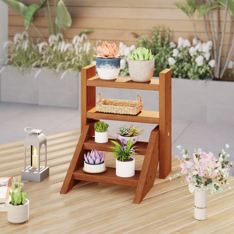 Solid Wood Plant Stand for Flowerpots and Succulents