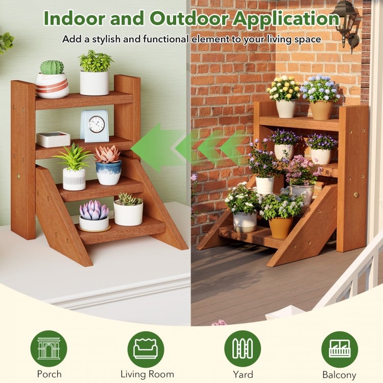 Solid Wood Plant Stand for Flowerpots and Succulents