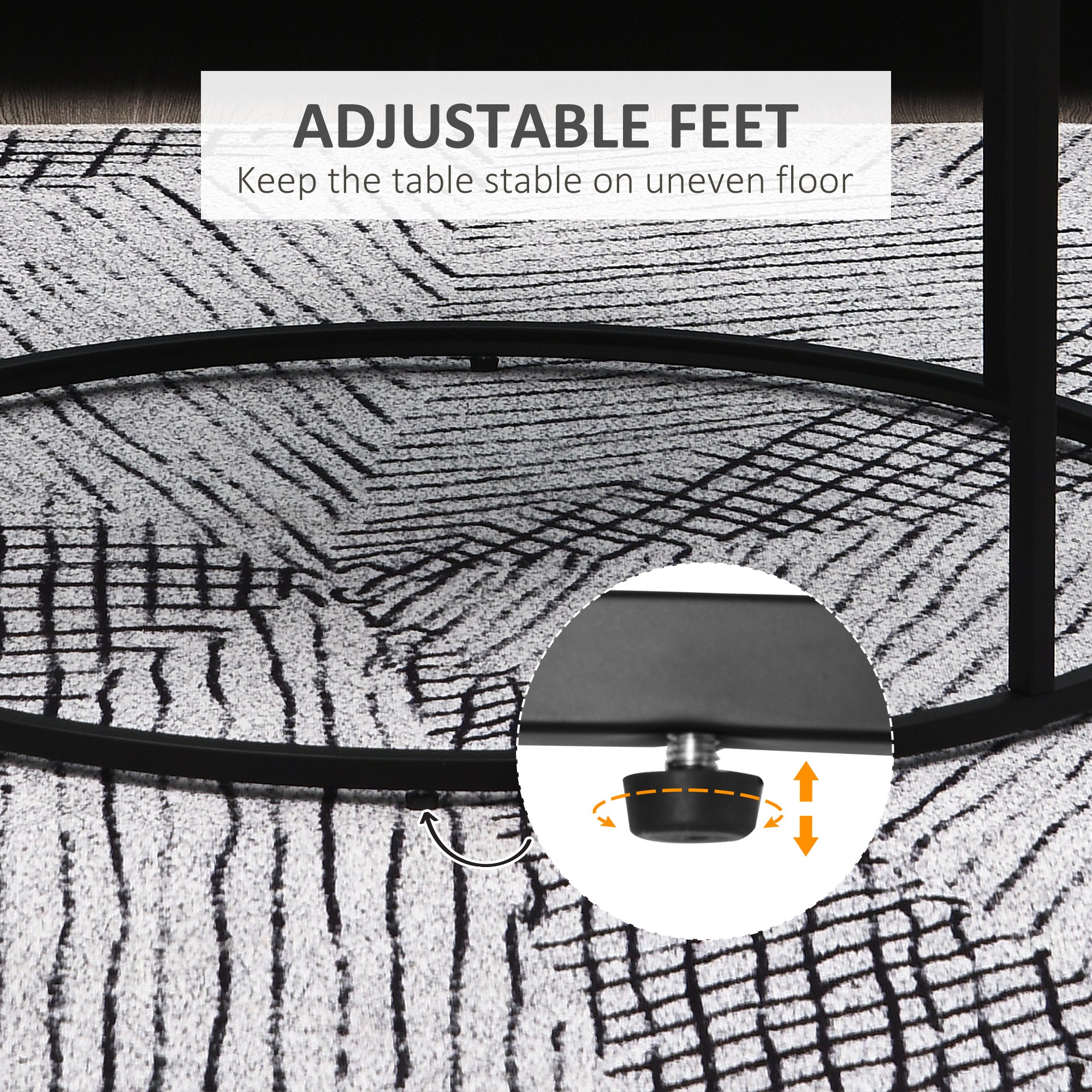 HOMCOM Industrial Coffee Table: Metal X-Frame Cocktail Table with Bottom Storage Shelf