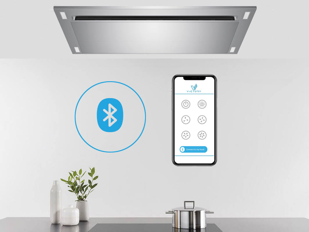 600 CFM WIRELESS Flush Ceiling Mount Range Hood - VICTORY Sunset (Bluetooth)